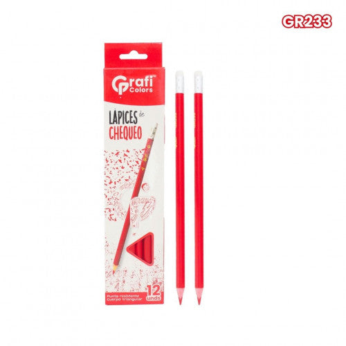 lapiz rojo grafi colors triangular X12 unidades GR233 X 3 unidades