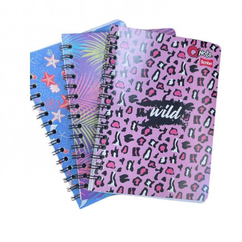 Cuaderno Qnota Argollado Rayado Pñ Femenino De 100 Hojas X12 Unidades
