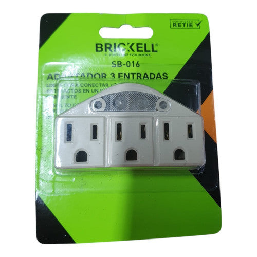 Multitoma De Pared X3 Con Piloto Y Protector X3 Unidades