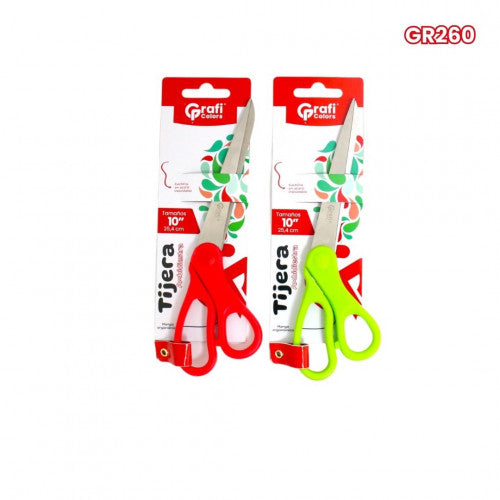 Tijeras Grafi Colors Ambidiestra 10" GR260 X12 Unidades