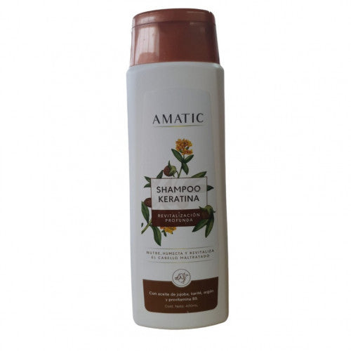 Amatic Shampoo Con Keratina 400 ML X6 Unidades