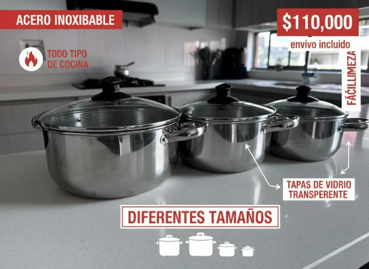 Juego de ollas x3 DKASA