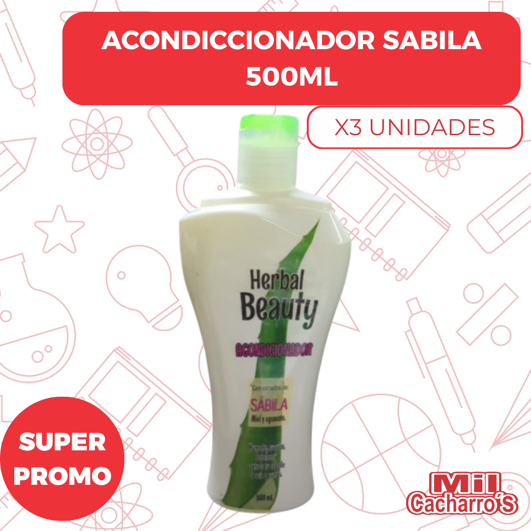 Acondicionador Sábila X500ML X3 Unidades