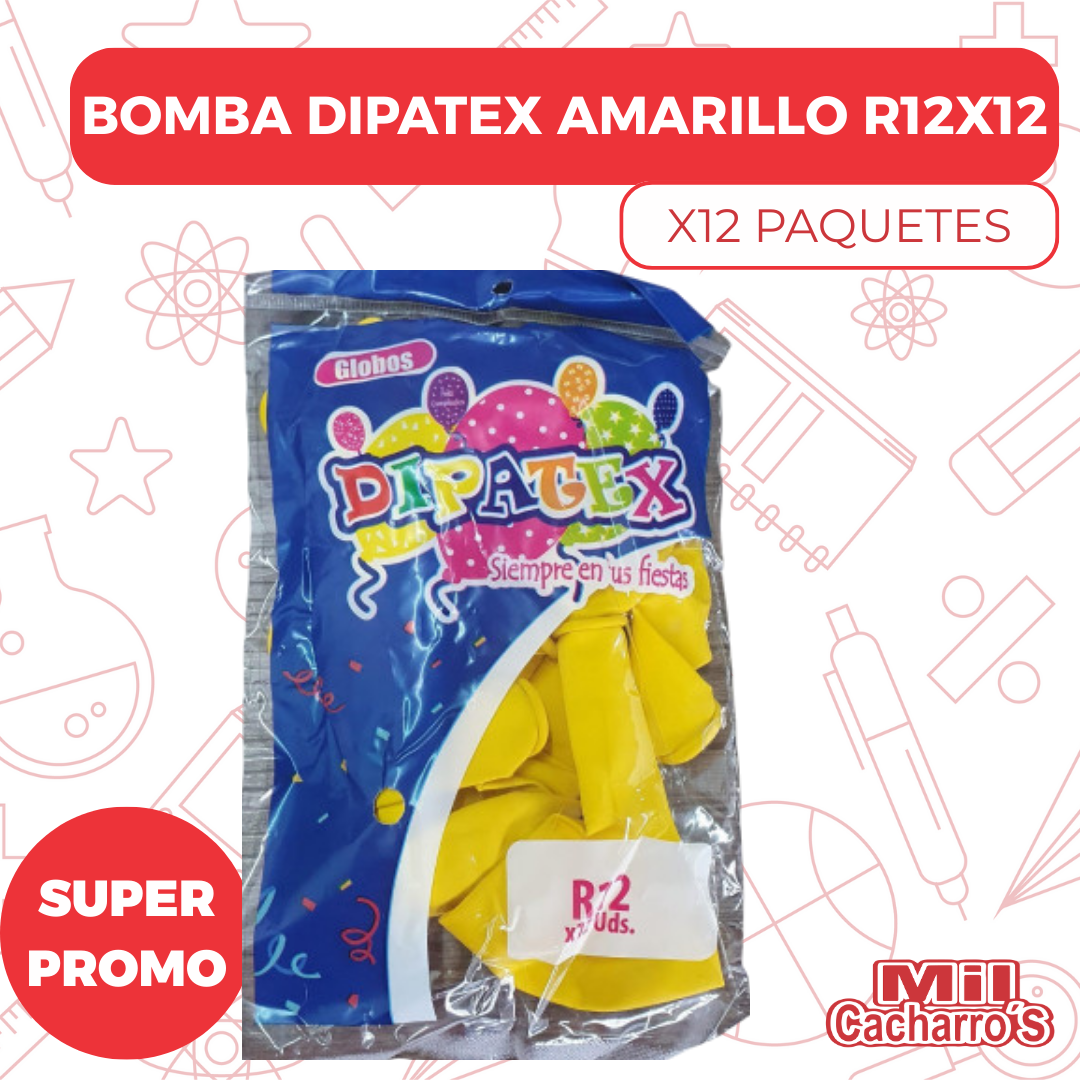 Bomba Dipatex R12X12 Amarilla X12 Paquetes