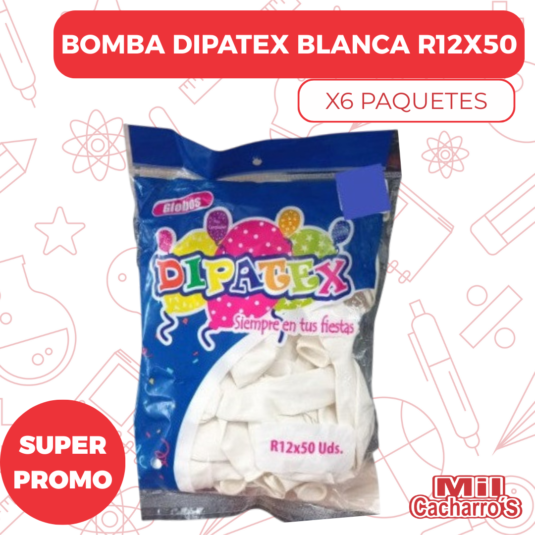 Bomba Dipatex R12X50 Blanco X6 Unidades