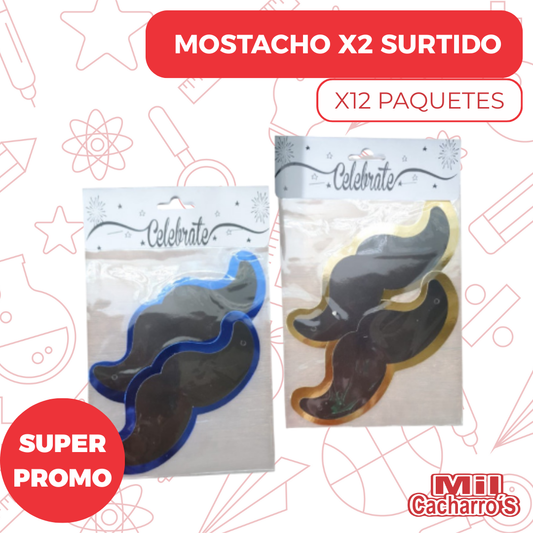 Mostacho X2 X12 Paquetes