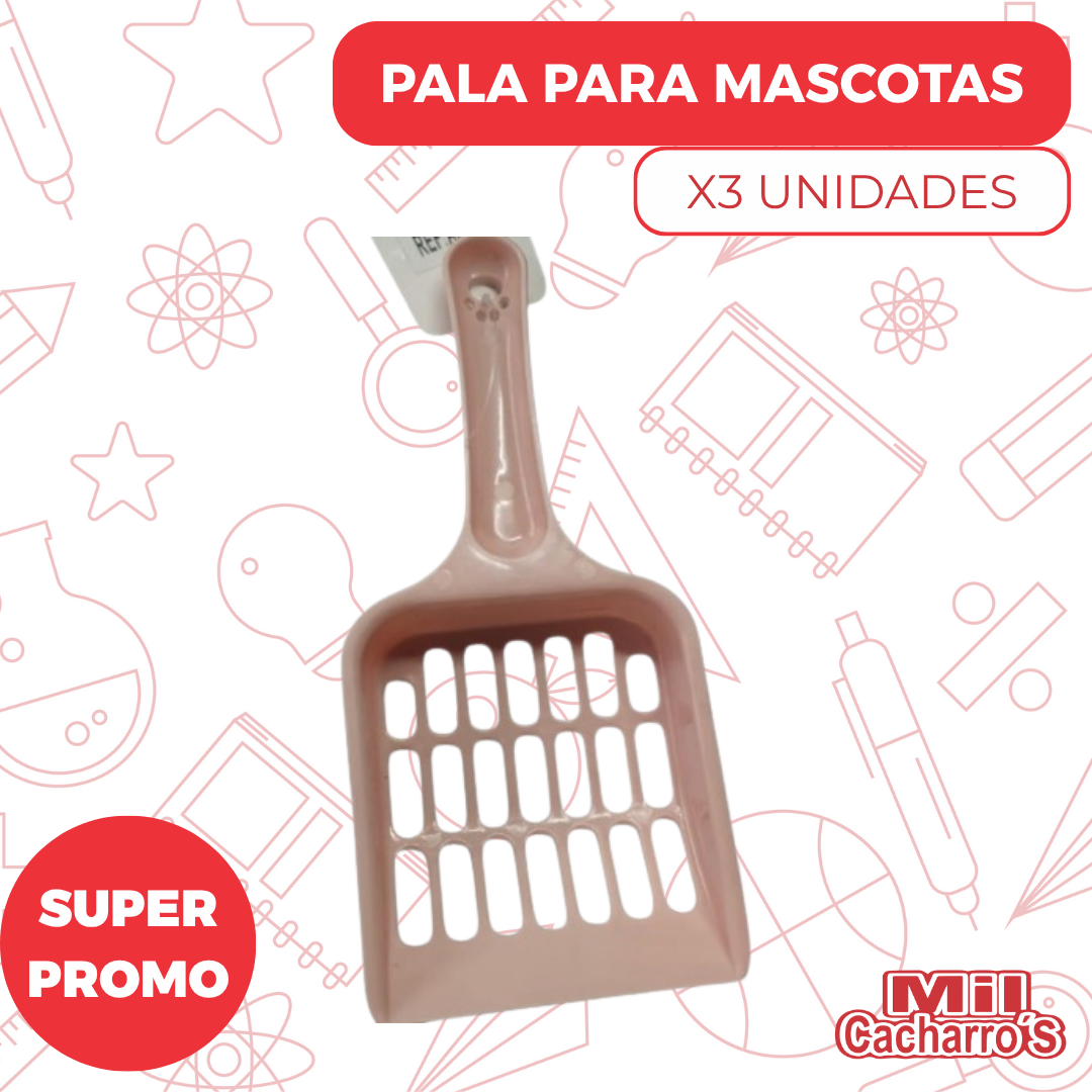 Pala Para Mascotas X3 Unidades