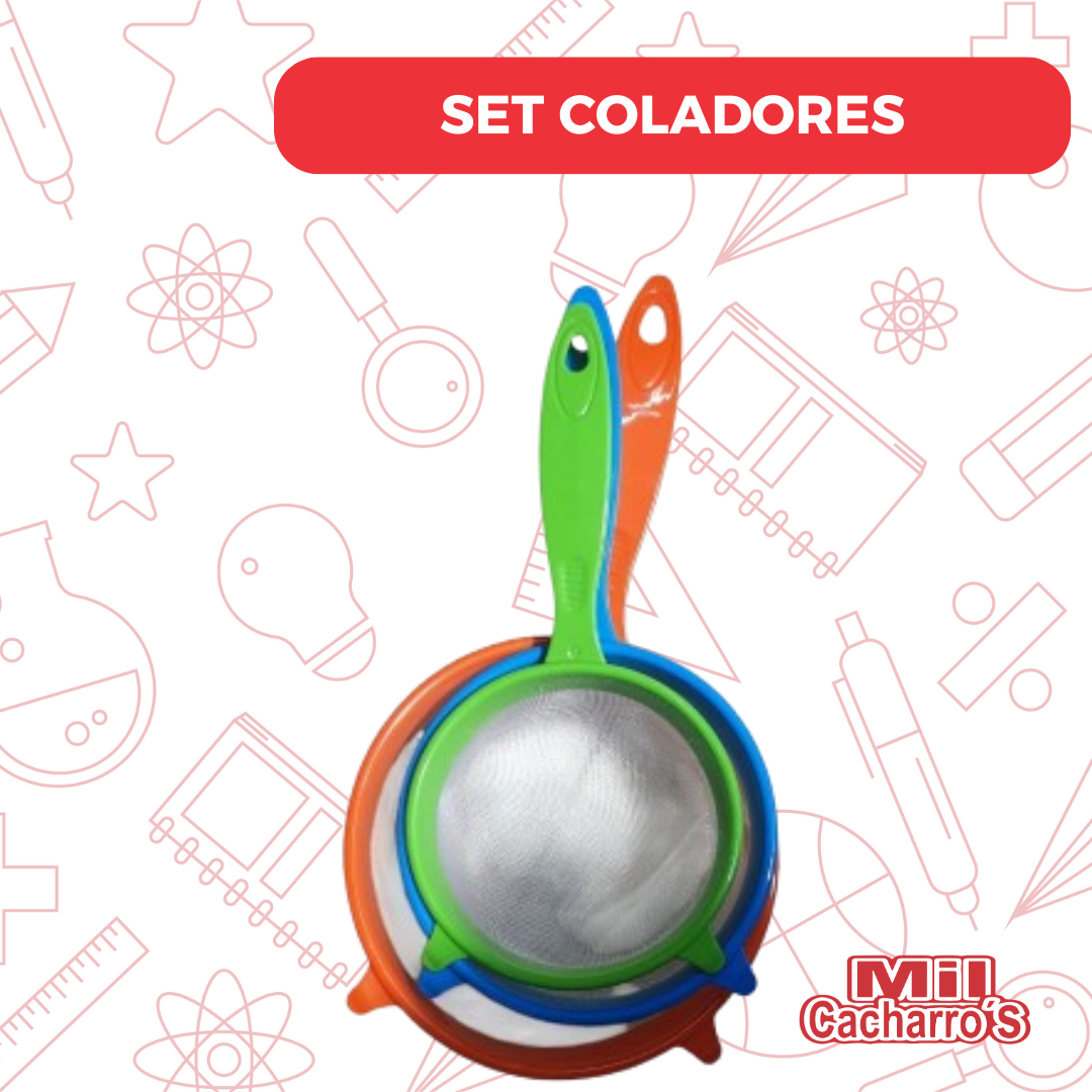 Set De Coladores 3 Piezas