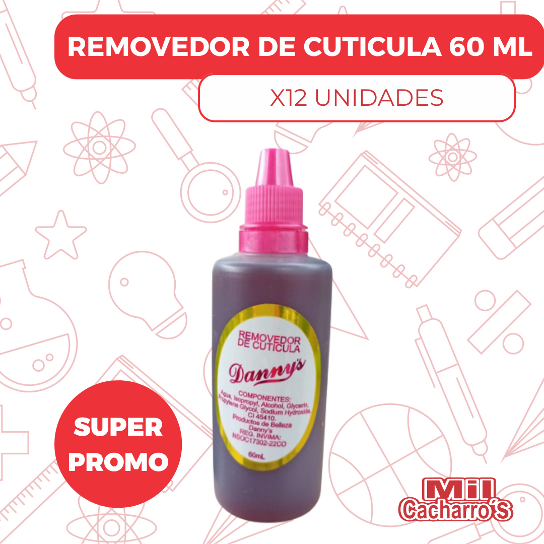 Removedor De Cuticula Dannys 60ML X12 Unidades