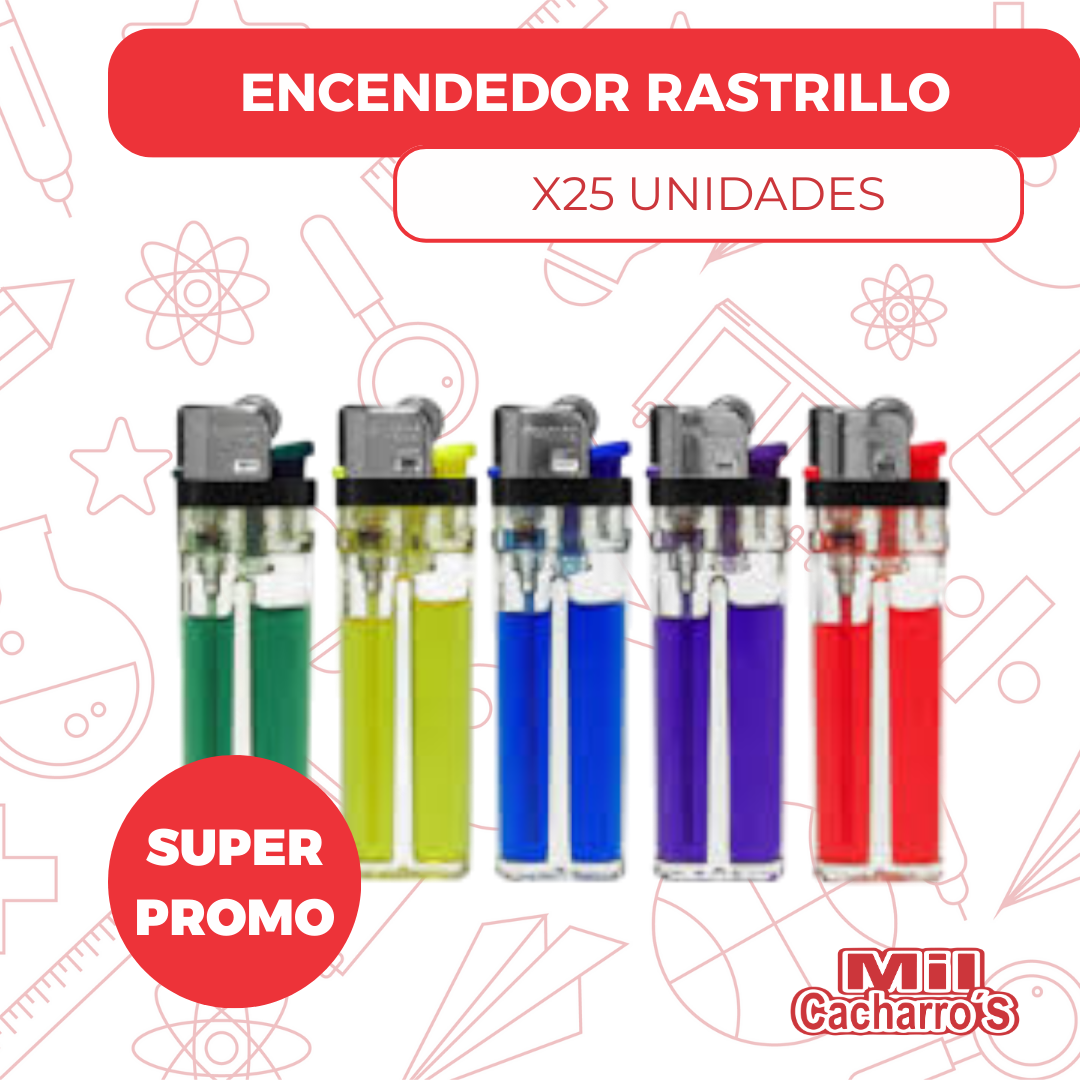 Caja De Encendedor Rastrillo X25 Unidades