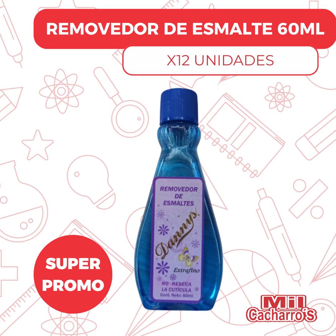 Removedor De Esmalte Danny 60ML X12 Unidades