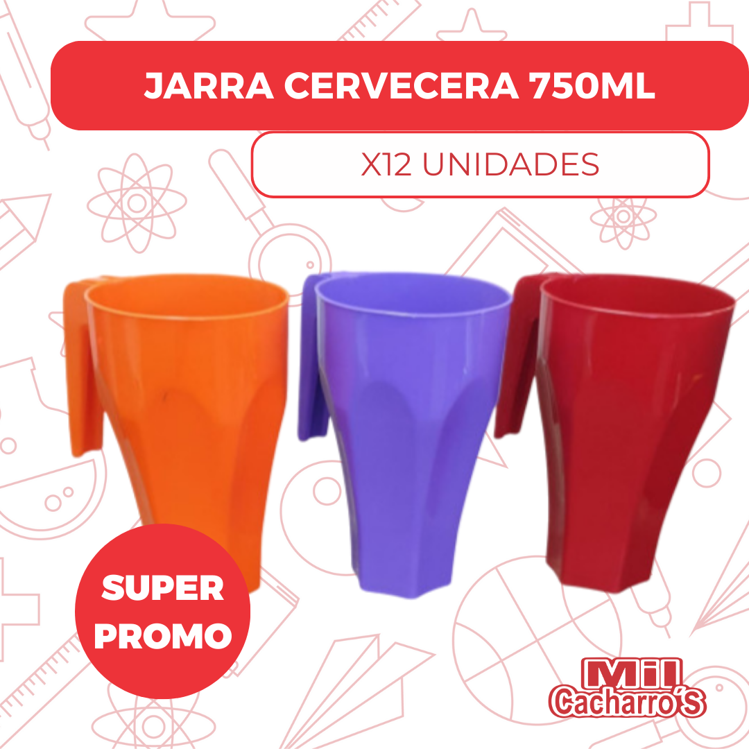 Jarra Cervecera 750ML X12 Unidades