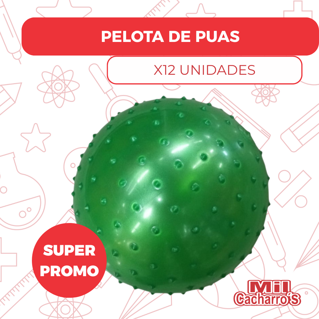Pelota Con Puas X12 Unidades