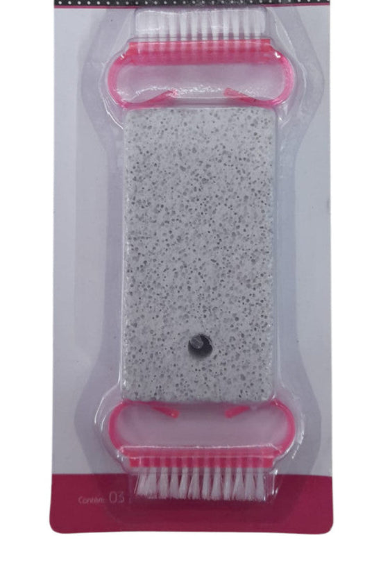 Piedra Pomez + 2 Cepillos X12 Unidades