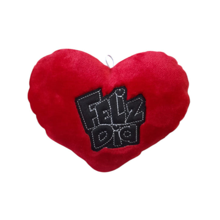 Peluche Corazón Rojo Bordado X6 Unidades