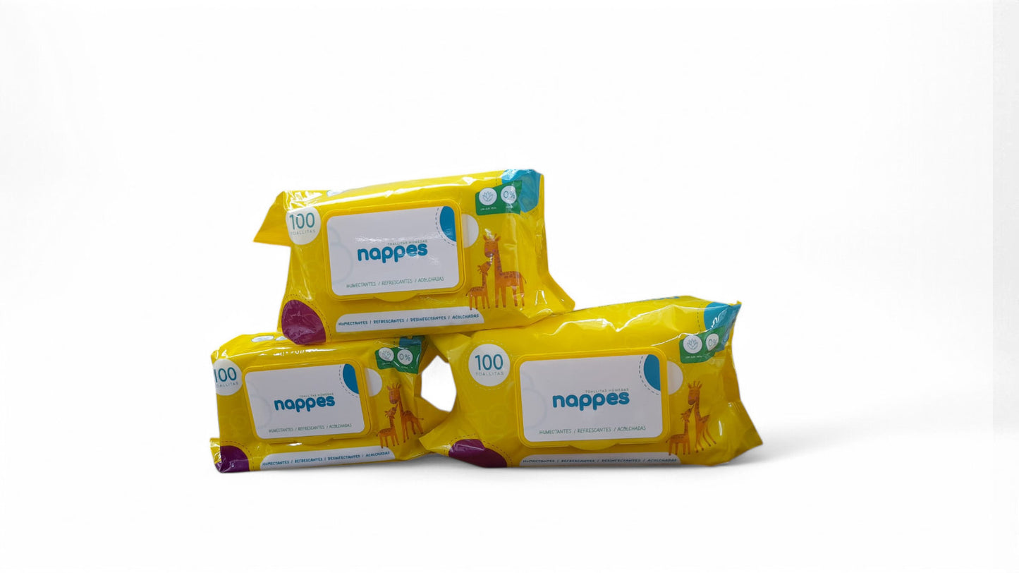 Pañitos Húmedos Nappes X 100 X 3 Unidades