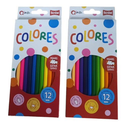 Caja Colores X12 Unidades Scribe X6 Cajas