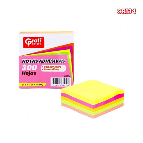 Notas Adhesivas Grafi Colors Colores X300 GR134 X6 Unidades