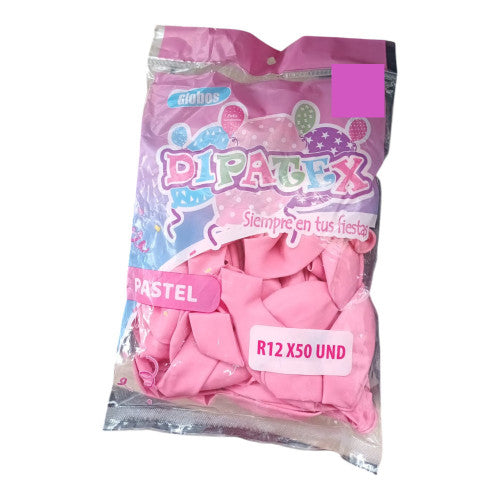 Bomba Dipatex R12X50 Rosado Pastel X3 Paquetes