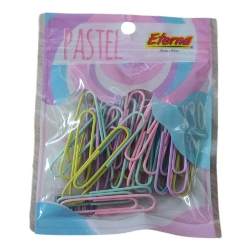 Paquete Clips Grande 5CM Colores Pastel X12 Paquetes