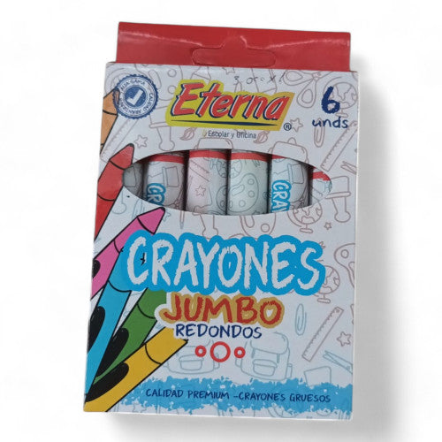 Crayones Jumbo Redondo Eterna (X 6) 6 Cajas