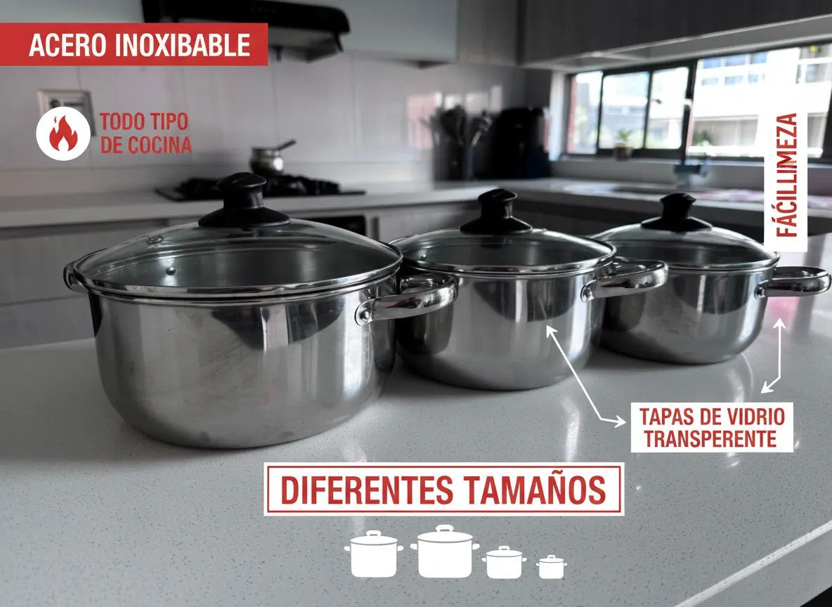 Juego de ollas x3 DKASA