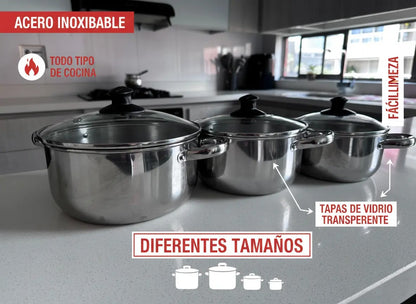 Juego de ollas x3 DKASA