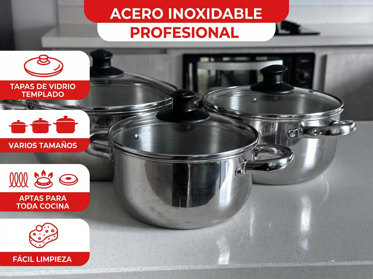 Juego de ollas x3 DKASA