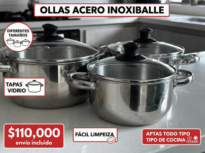 Juego de ollas x3 DKASA