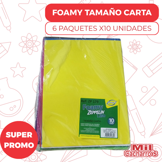 Foamy Carta X10 Unidades X6 Paquetes