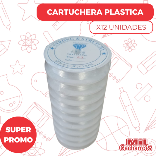 Carreta De Nylon Transparente X10 Unidades