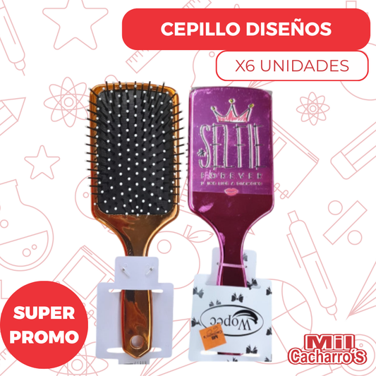 Cepillo Para Cabello X6 Unidades