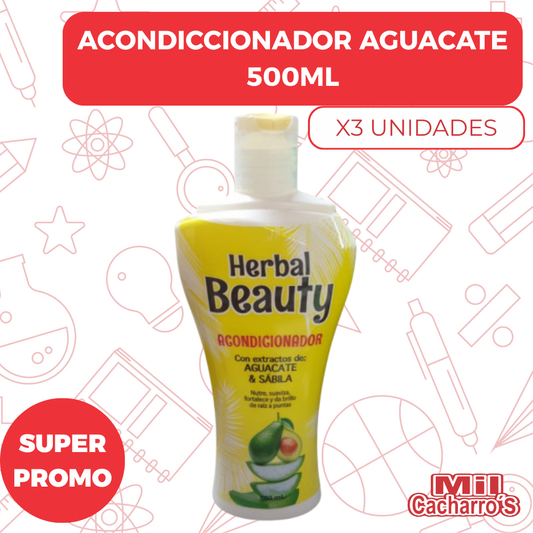 Acondicionador Aguacate X500ML X3 Unidades