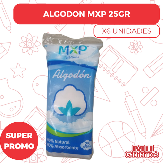 Algodón Zigzag MXP 25GR X6 Unidades