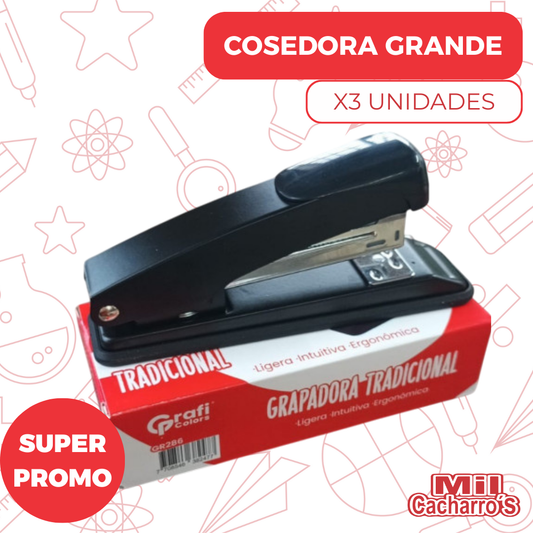 Cosedora Grafi colors Grande GR286 X3 Unidades