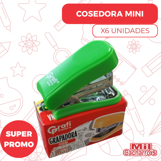 Cosedora Grafi Colors Mini GR250 X6 Unidades
