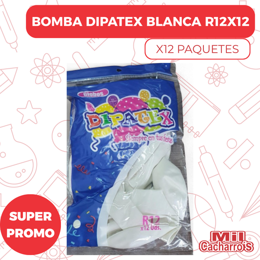 Bomba Dipatex R12X12 Blanca X12 Unidades