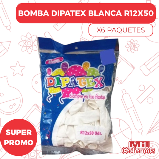 Bomba Dipatex R12X50 Blanco X6 Unidades