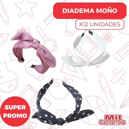Diadema Moño X12 Unidades