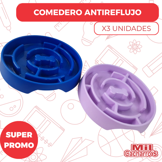 Comedero Laberinto Antireflujo X3 Unidades