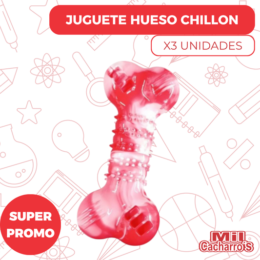 Hueso Chillon Para Mascota X3 Unidades
