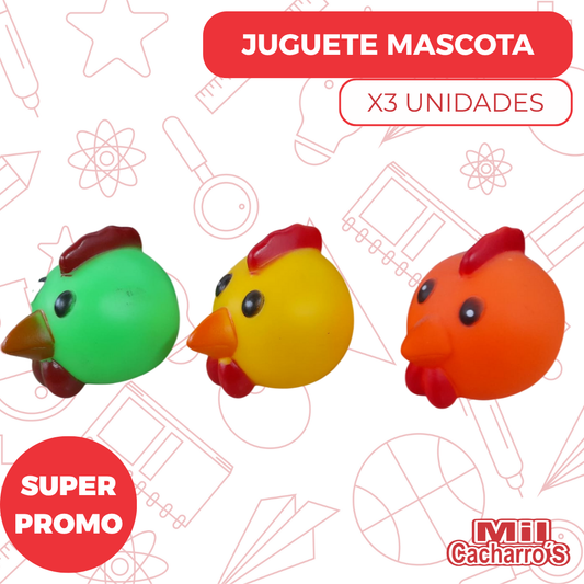 Juguete Mascotas X3 Unidades