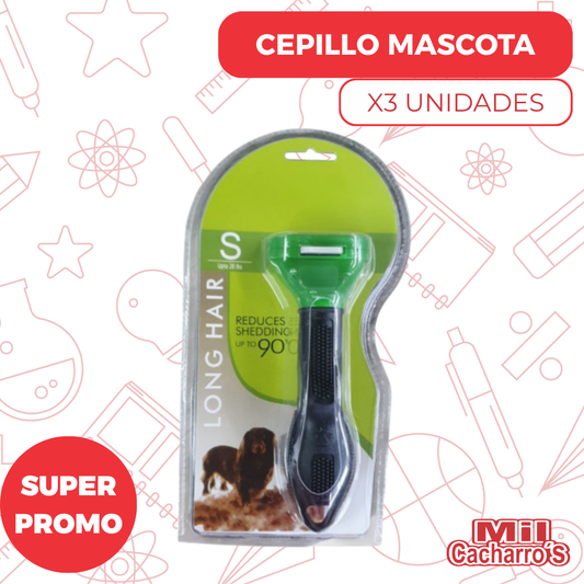 Cepillo Para Mascotas 20LBS X3 Unidades