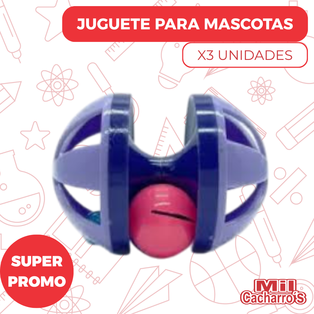 Juguete Para Mascota X3 Unidades