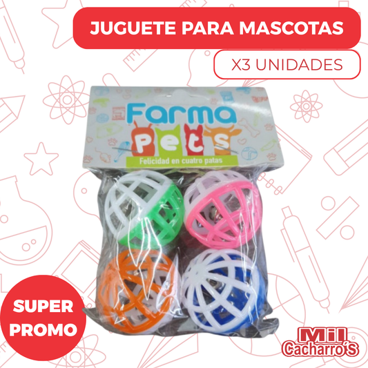 Juguete Mascotas 4 PCS X3 Unidades