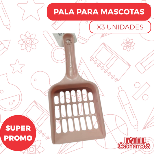 Pala Para Mascotas X3 Unidades