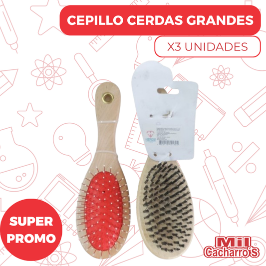 Cepillo Cerdas Grande X3 Unidades