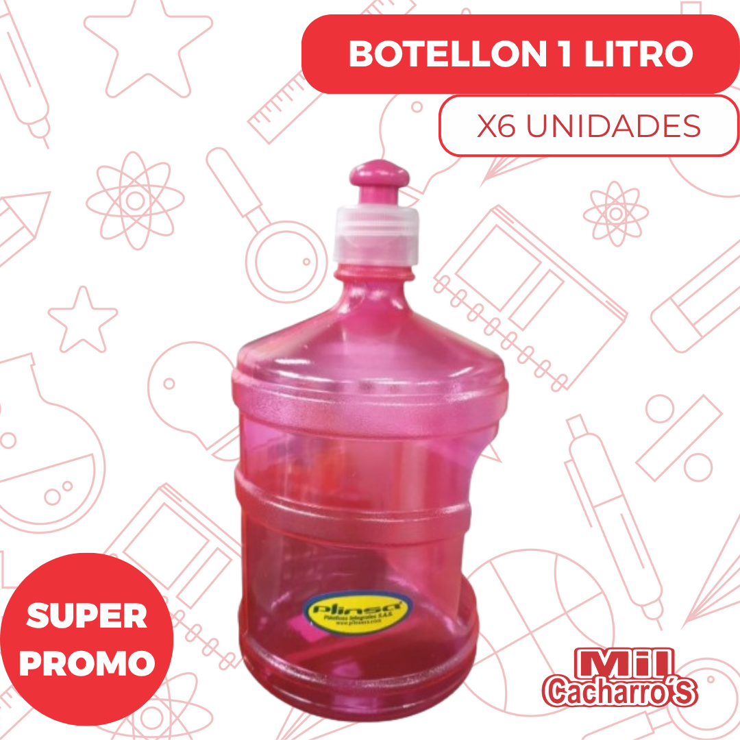 Botellon 1LT X6 Unidades