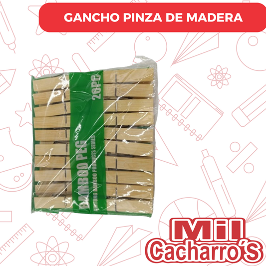 Gancho Pinza De Madera