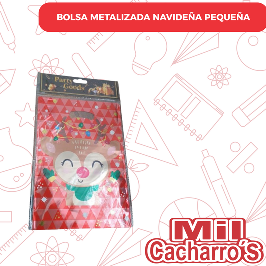 Bolsa Metalizada Navideña Pequeña